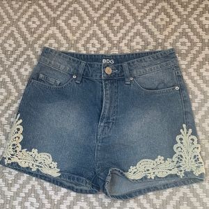 SOLD Denim shorts with lace details